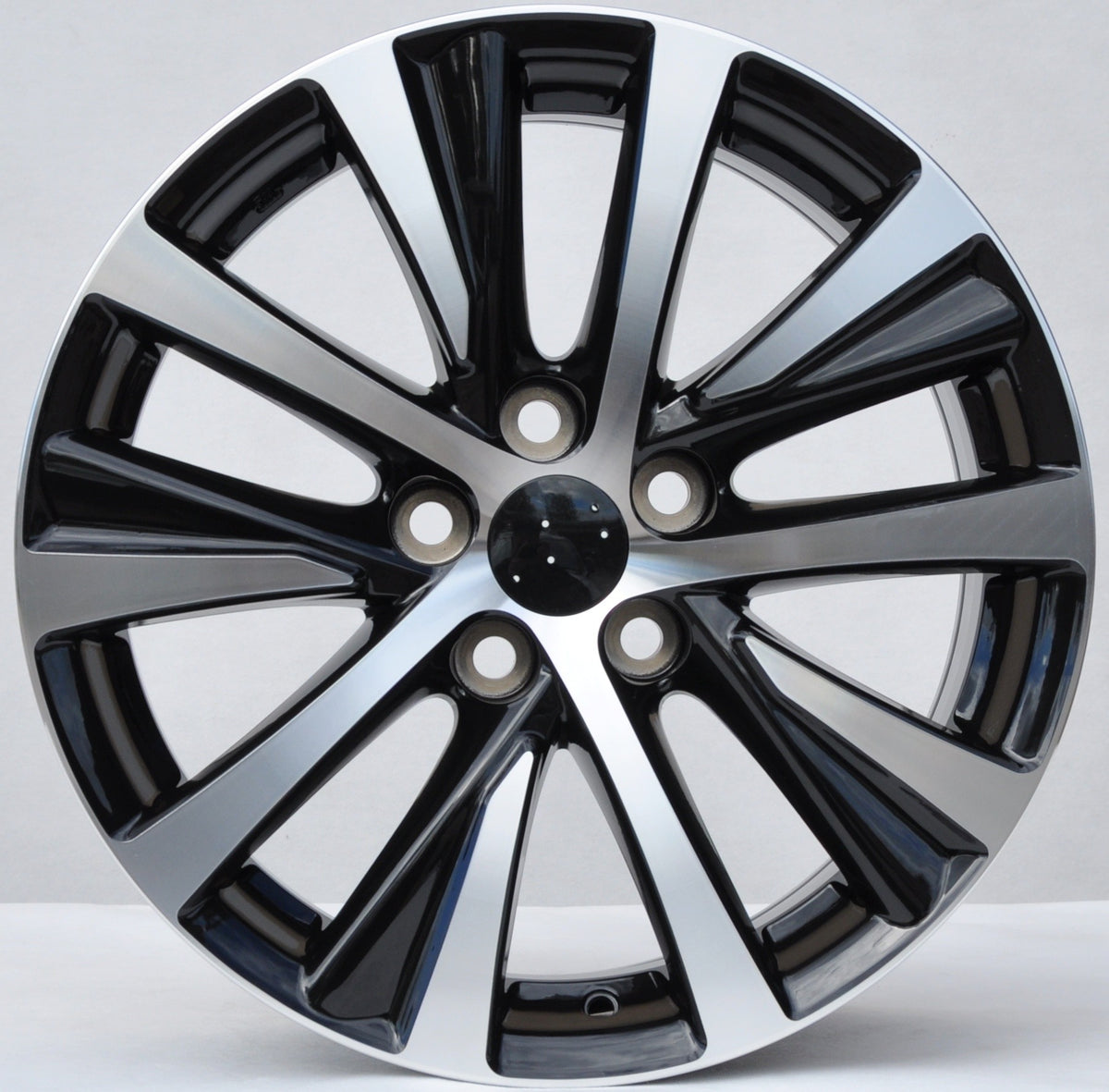 PDW 3413 Alufælge 17" 7,5J 5x114.3 ET40 – Poleret/sort (sæt á 4)