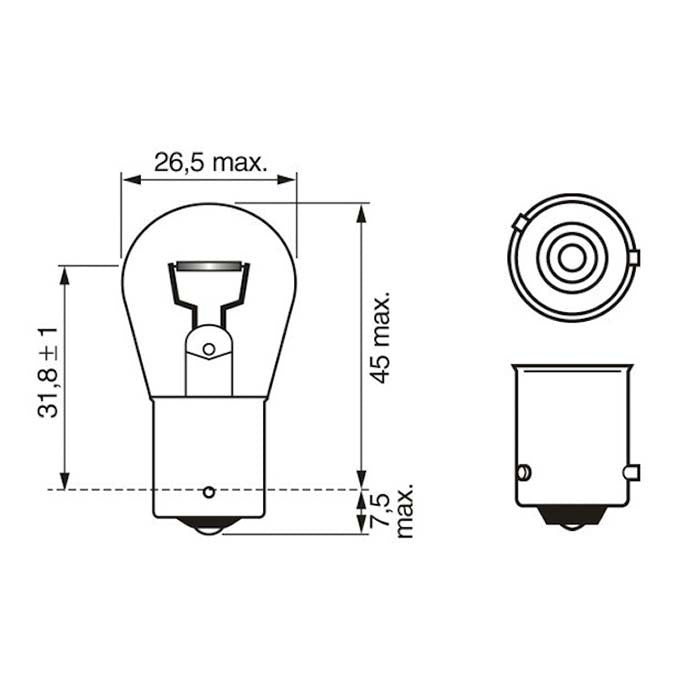 Bosch Magic Effect pære PY21W 12V - 2 stk.