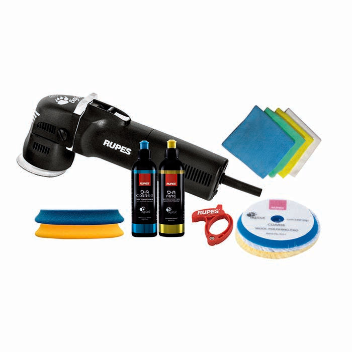 Rupes LHR75E Mini BigFoot – Dual Action Polermaskine, BAS Kit (Ø75 mm, 12 mm udsving)