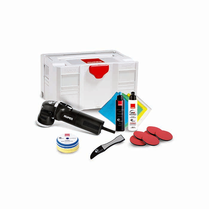 Rupes LHR75E Mini BigFoot – Dual Action Polermaskine, Restoration Kit (Ø75 mm, 12 mm udsving)