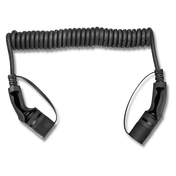 Spiralladekabel Type-2 32A 3-faset 5 Meter