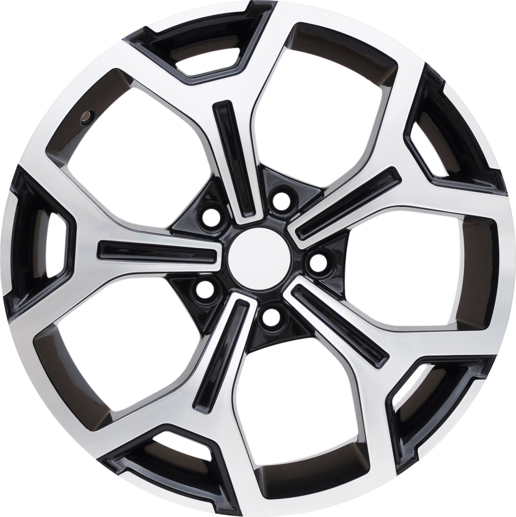 PDW 5409 Alufælge 17" 5x114.3 ET50 – Poleret/sort (sæt á 4)