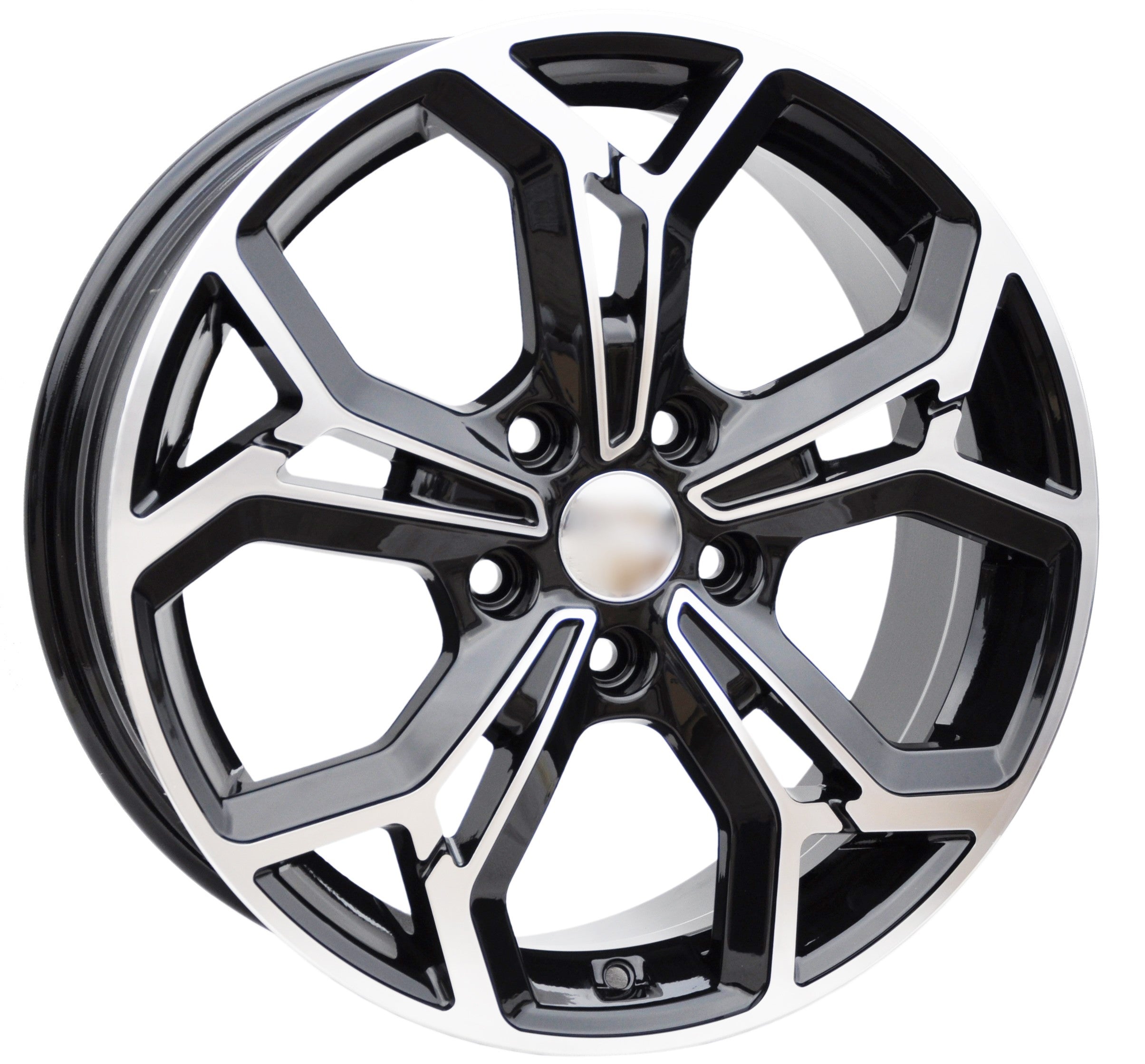 PDW 190 Alufælge 17" 5x114.3 ET48 – Poleret/sort (sæt á 4)