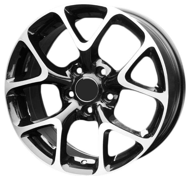PDW 076/236/502/541 Alufælge 17" 5x105 ET41 – Poleret/sort (sæt á 4)