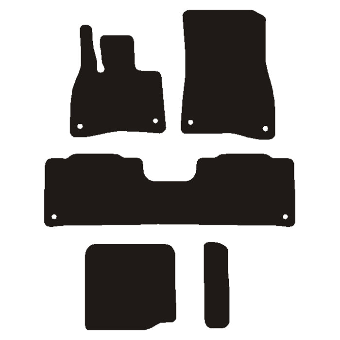 Velour Måtter Mercedes EQS SUV (X296) 7P 2022-