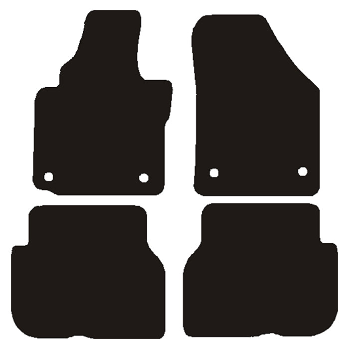 Velour måtter VW Touran 2003-2007 Oval lås