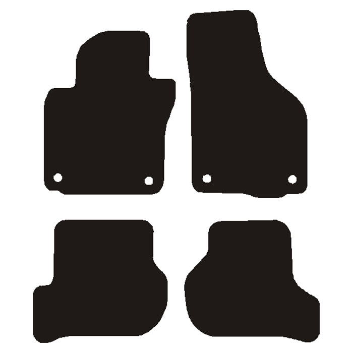 Måtter VW Jetta 2007-8/2010-Sort nålefilt