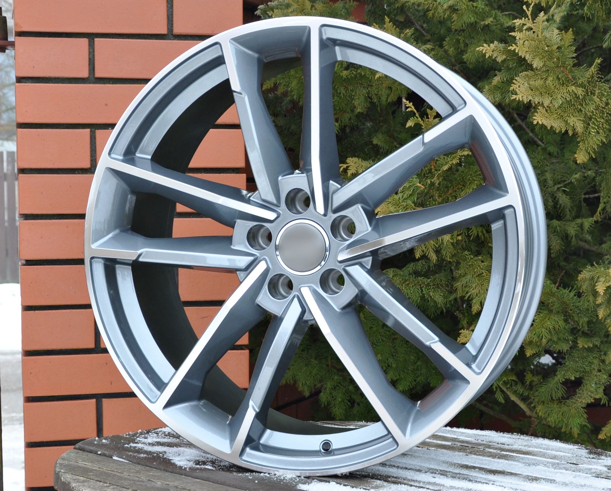 PDW FE81 Alufælge 21" 5x112 ET33 – Poleret/grafit (sæt á 4)
