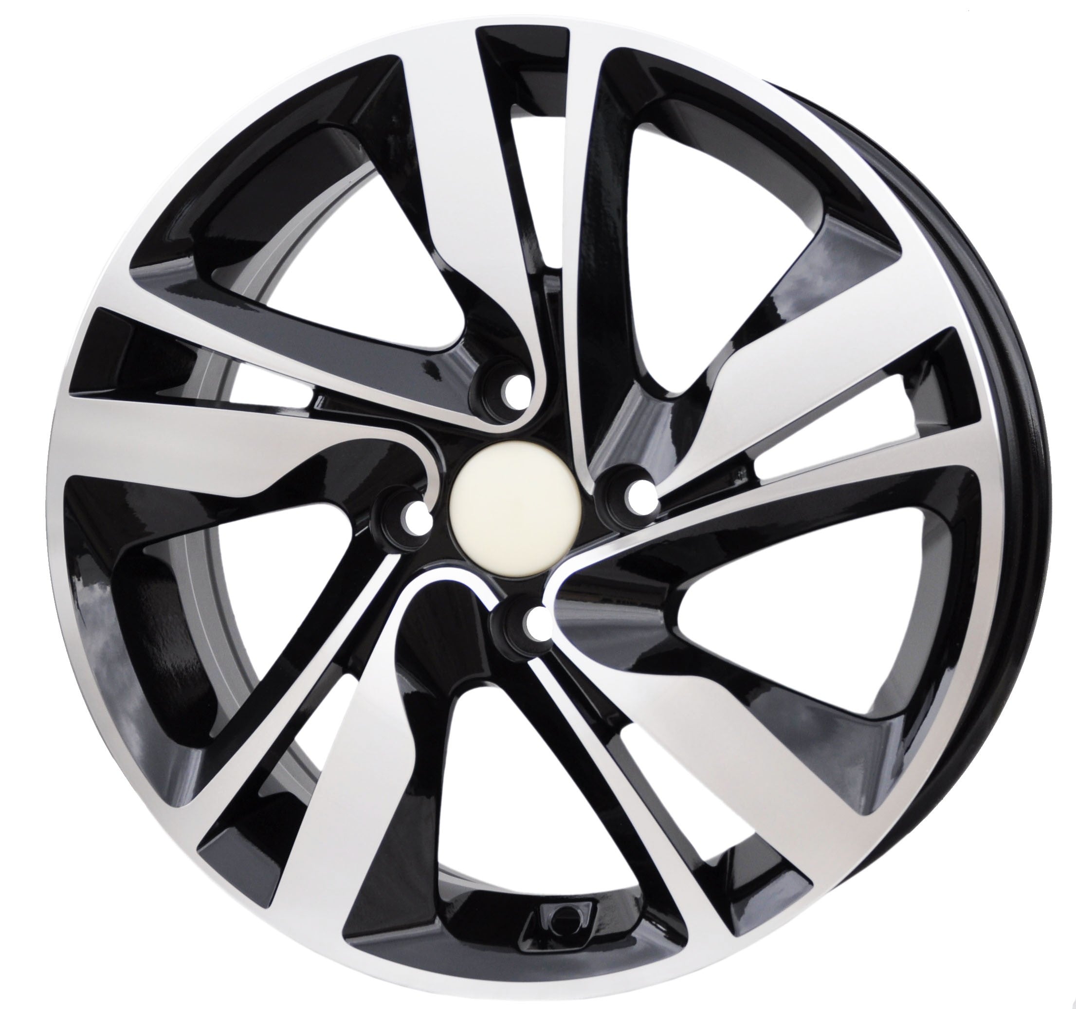 PDW 813 Alufælge 15" 4x100 ET46 – Poleret/sort (sæt á 4)