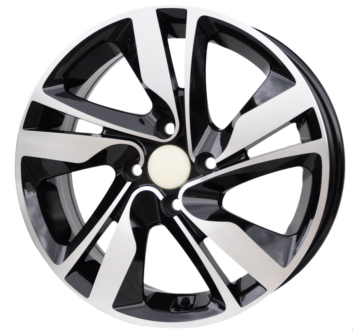 PDW 813 Alufælge 15" 6J 4x100 ET46 – Poleret/sort (sæt á 4)