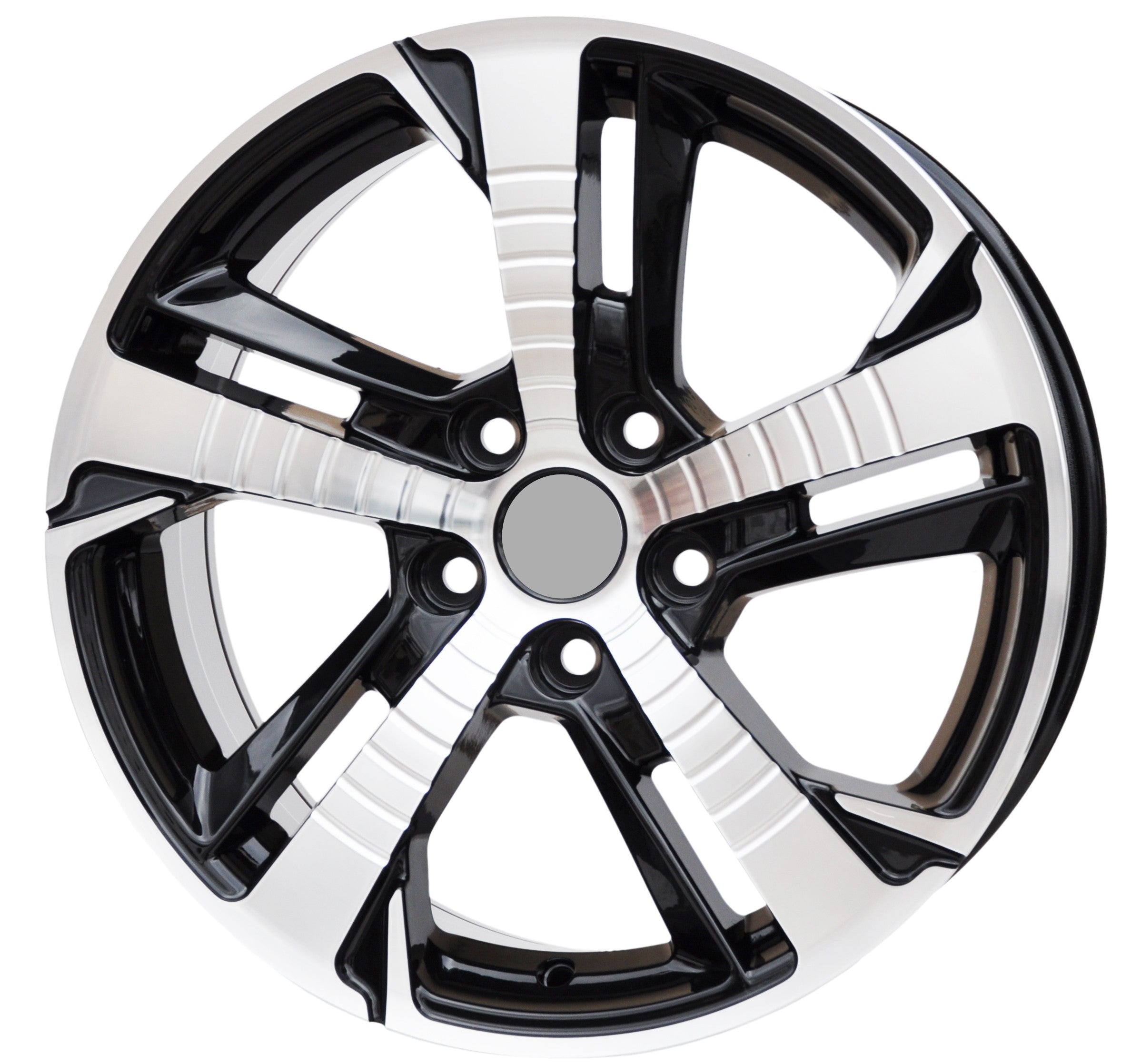 PDW 5514 Alufælge 16" 5x108 ET40 – Poleret/sort (sæt á 4)