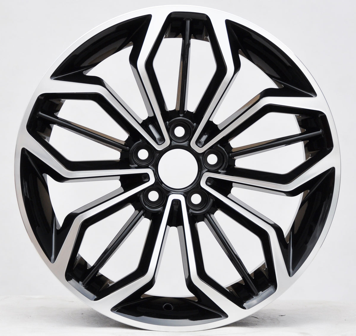 PDW 187/5433 Alufælge 18" 5x108 ET55 – Poleret/sort (sæt á 4)