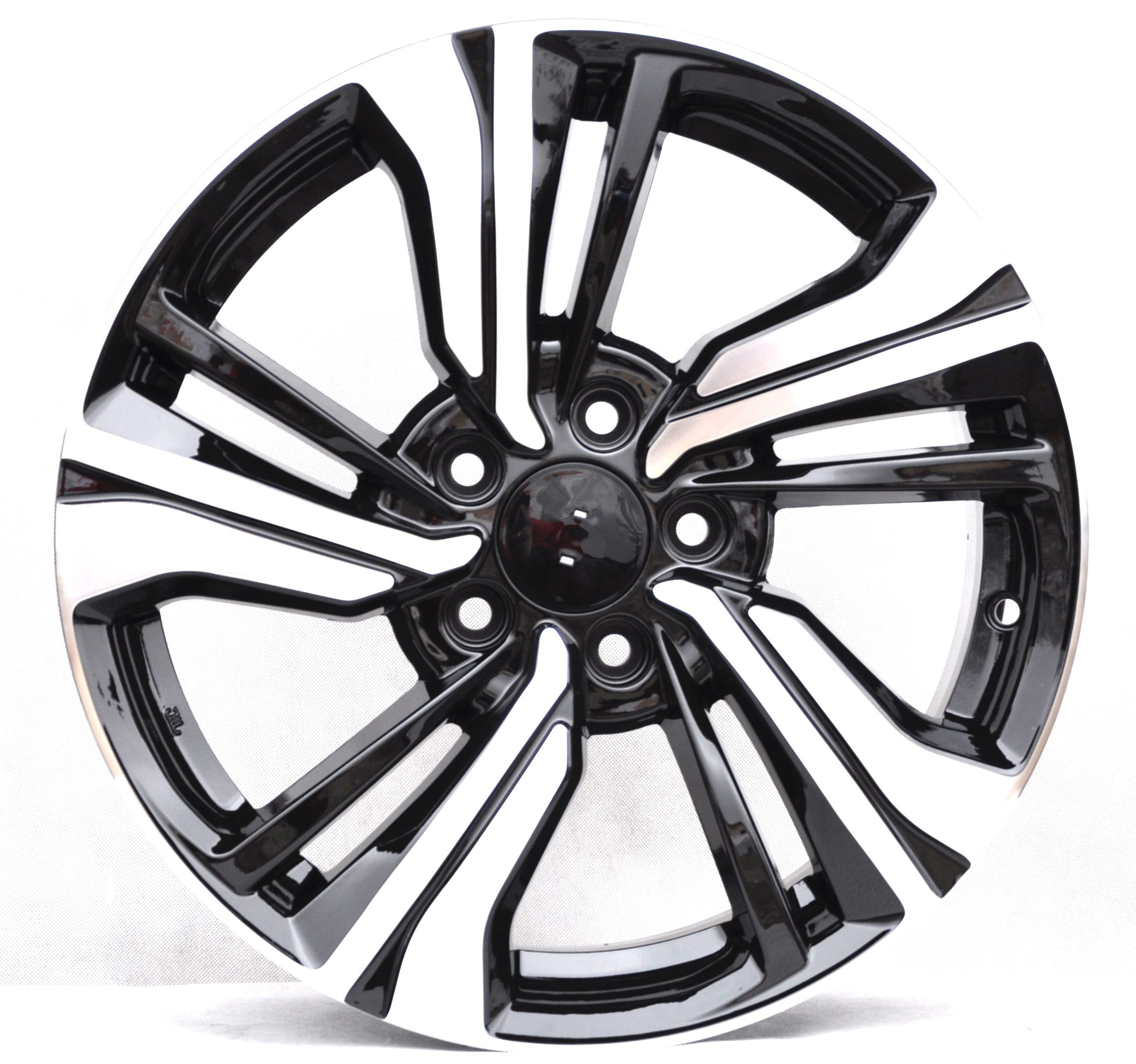 PDW 5385 Alufælge 17" 5x114.3 ET45 – Poleret/sort (sæt á 4)