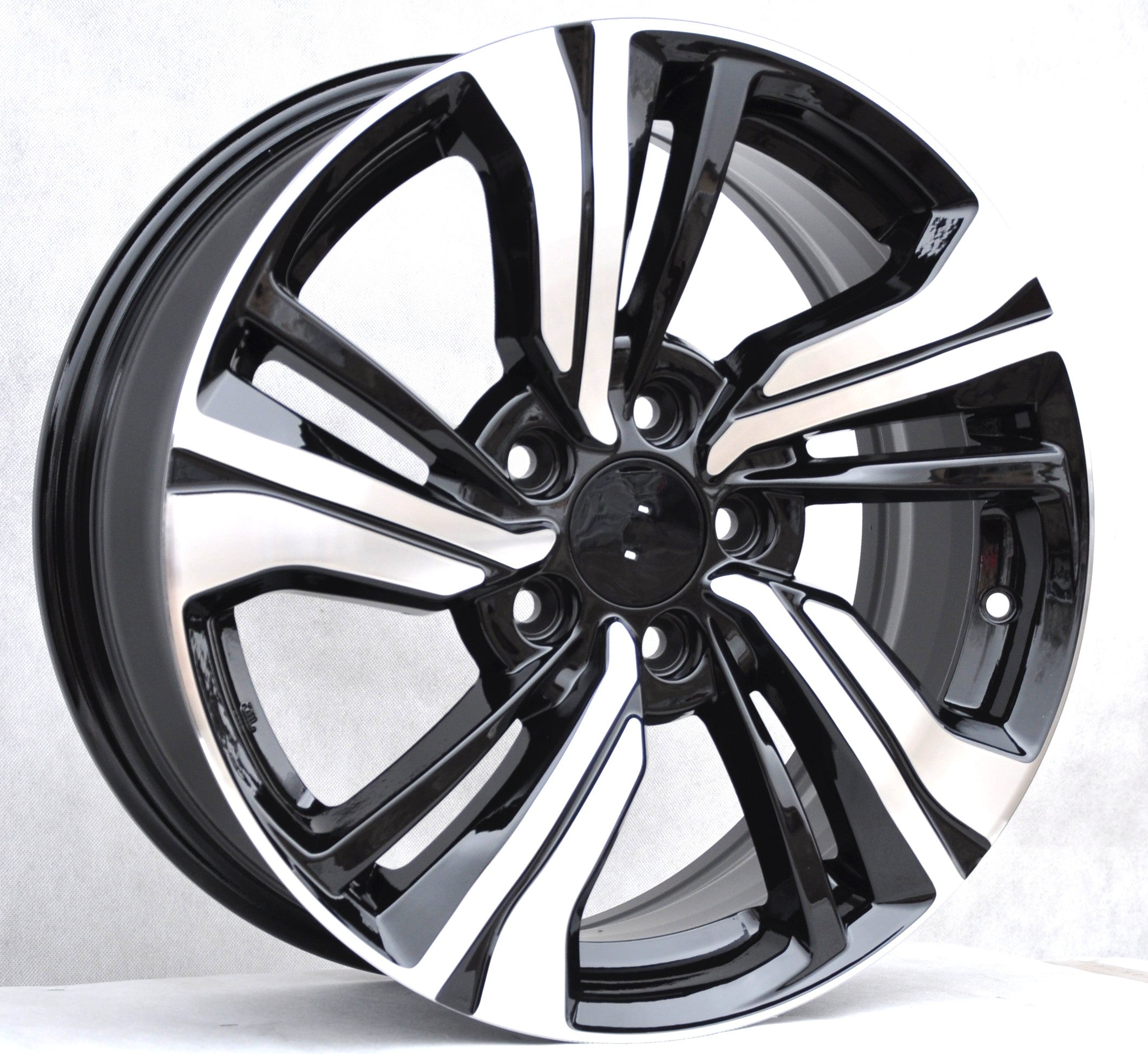 PDW 5385 Alufælge 17" 5x114.3 ET45 – Poleret/sort (sæt á 4)