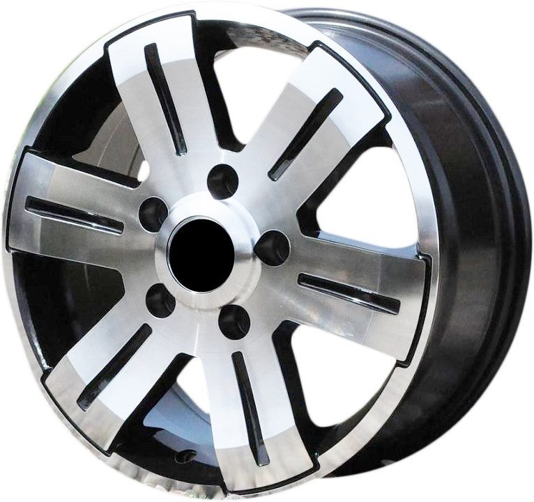PDW 562/1530 Alufælge 16" 5x130 ET55 – Poleret/sort (sæt á 4)