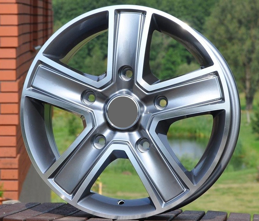 PDW 473 Alufælge 16" 5x160 ET58 – Poleret/grafit (sæt á 4)