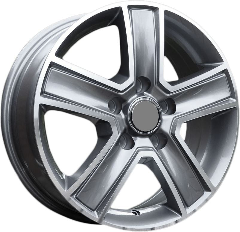 PDW 473 Alufælge 15" 5x160 ET58 – Poleret/grafit (sæt á 4)