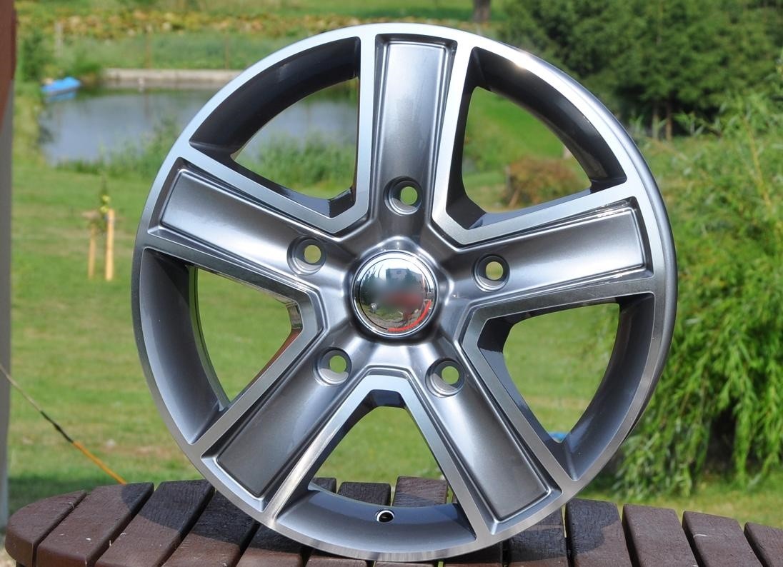 PDW 473 Alufælge 15" 5x160 ET58 – Poleret/grafit (sæt á 4)
