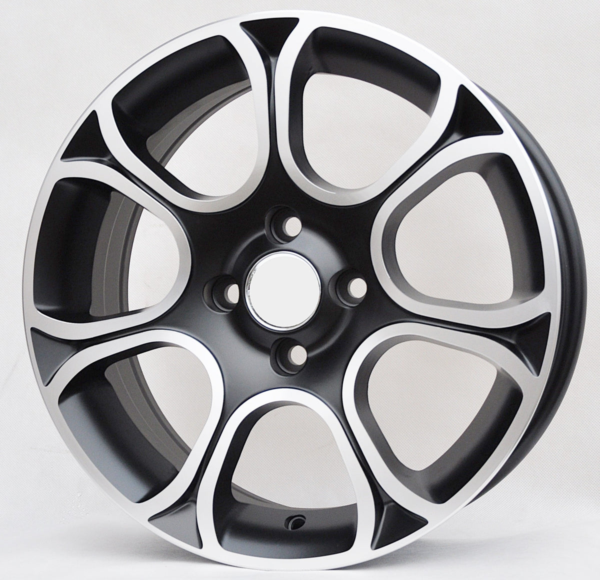 PDW 5164 Alufælge 15" 4x98 ET35 – Poleret/sort (sæt á 4)