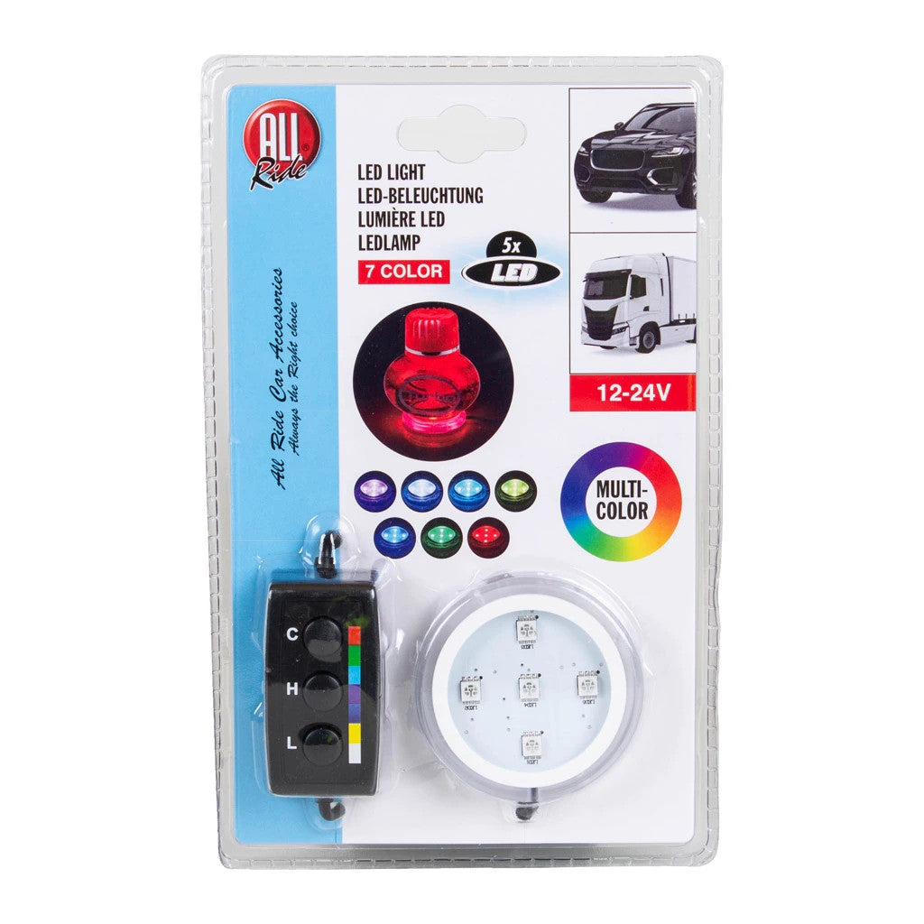 LED lys med 7 farver 12-24 volt til Poppy