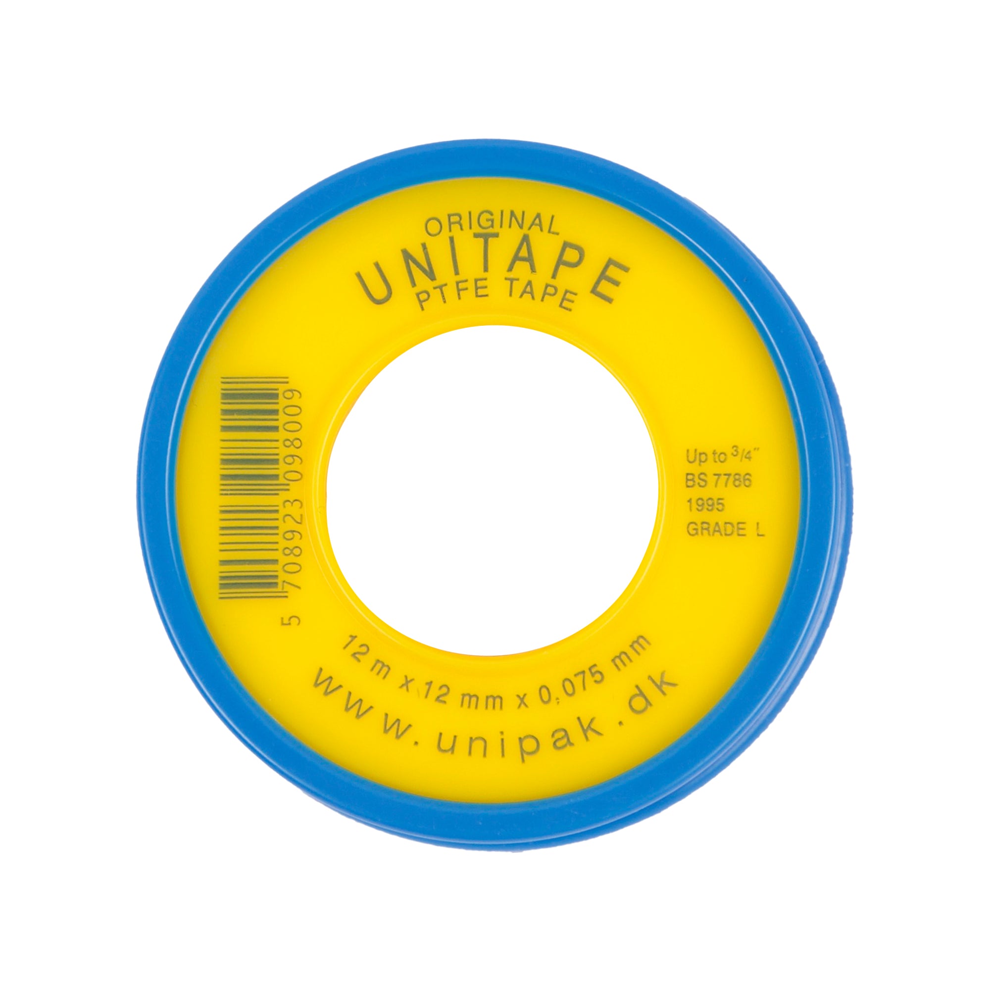 Unipak pakningstape (12m x 12mm x 0,075 mm)